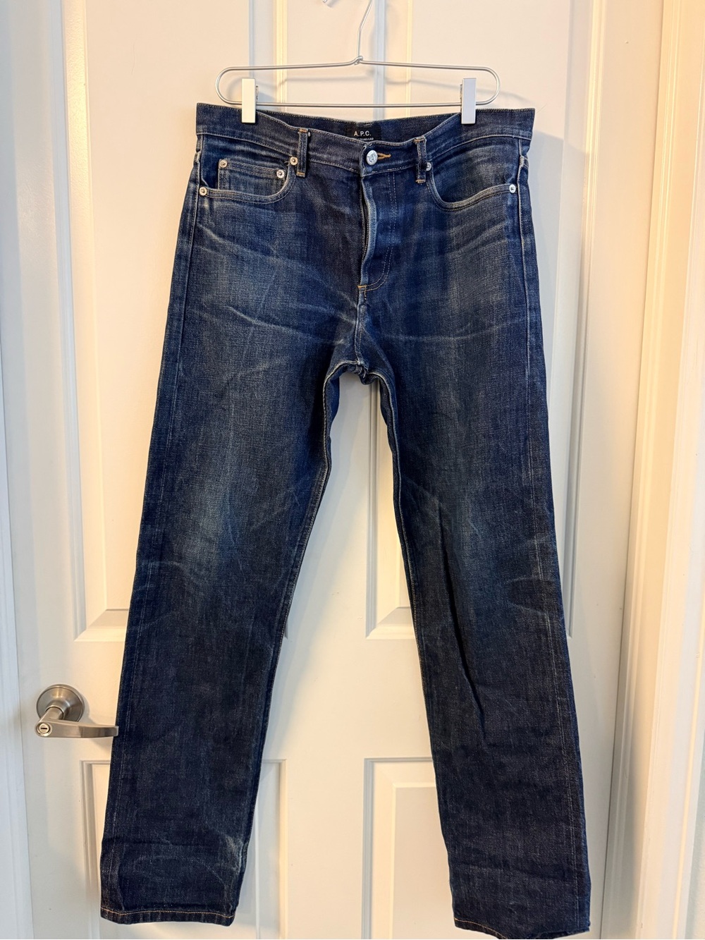 A.P.C. Straight-Leg Indigo Jeans Button Up